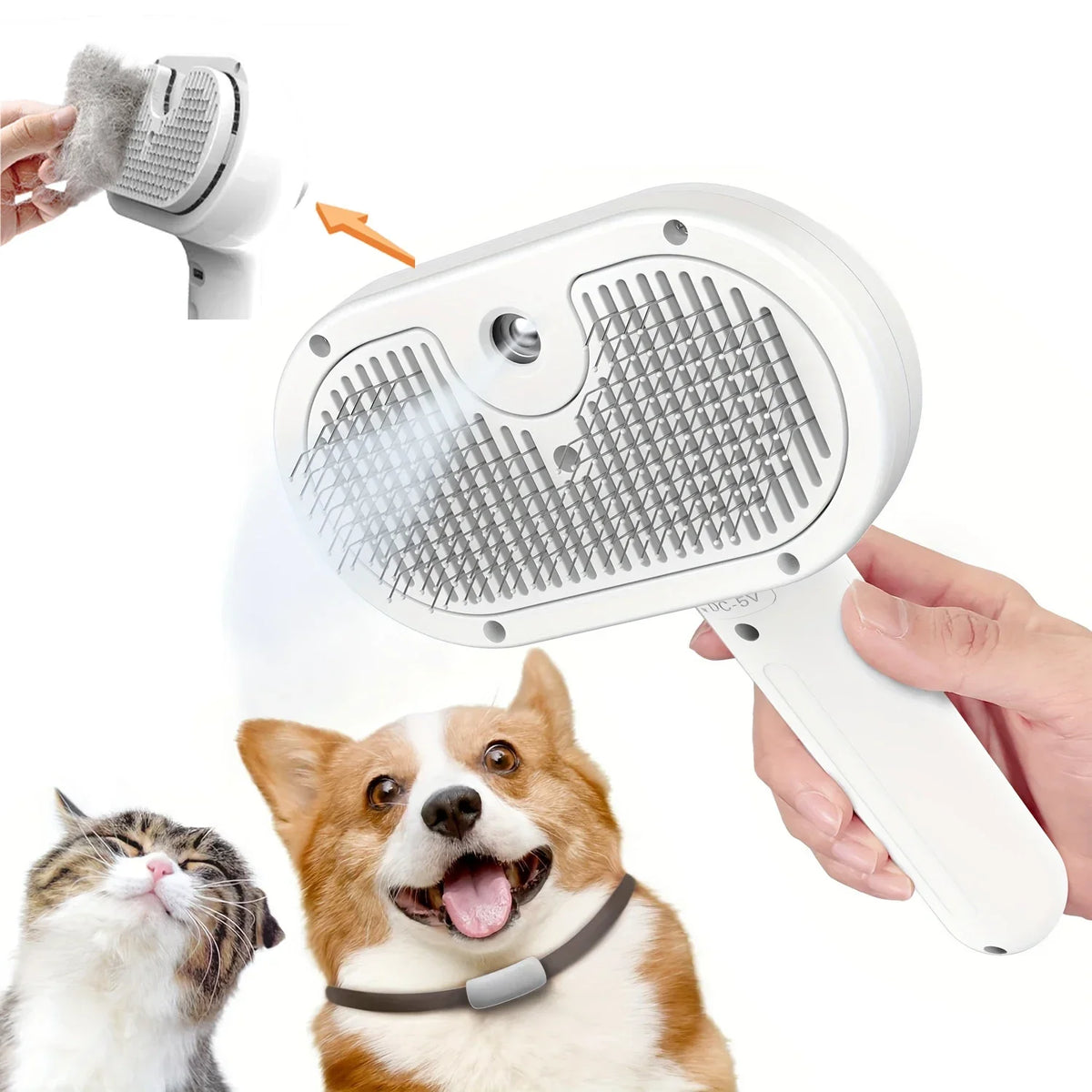 KredoPfoten™ 3-in-1 Steam Brush for Dogs & Cats